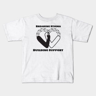 Breaking Stigma Building Support Black Mental Health Kids T-Shirt